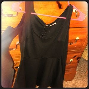 Cold shoulder black dress